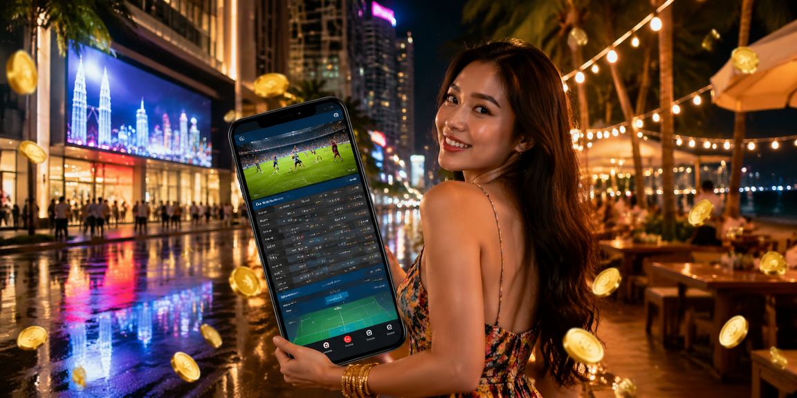 Pengguna win4u di Kuala Lumpur membuat pertaruhan sukan dari aplikasi mudah alih